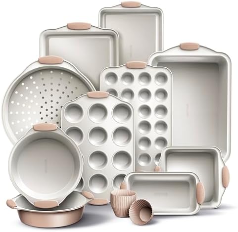Country Kitchen Nonstick Stackable Bakeware Set - Durable, Easy Release Baking Set- 22 Pc. Includes Silicone Muffin Cups