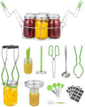 VEVOR Canning Supplies Starter Kit, 9 Pieces Stainless Steel Water Bath Canning Kit for Beginners, Canning Tools Set: Rack, Ladle, Measuring Spoon, Funnel, Tongs, Jar Lifter, Jar Wrench