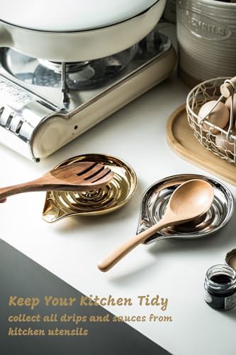 LAUCHUH Ceramic Spoon Rest for Stove Top, Spoon Holder for Countertop
