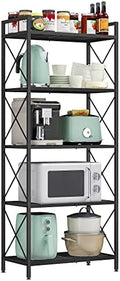 SONGMICS 5-Tier Steel Storage Rack, Shelving Unit with X Side Frames