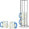 10 Strawberry Street Bella Flora Espresso Demitasse Stack, Set of 4 (Meadowlight)