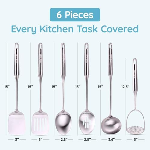 Millvado Slotted Spoon Stainless Steel, Straining & Serving - 15 In.Utensil