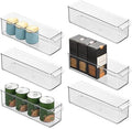 iDesign Stackable Fridge Storage Bin with Handle, Set of 6, Clear