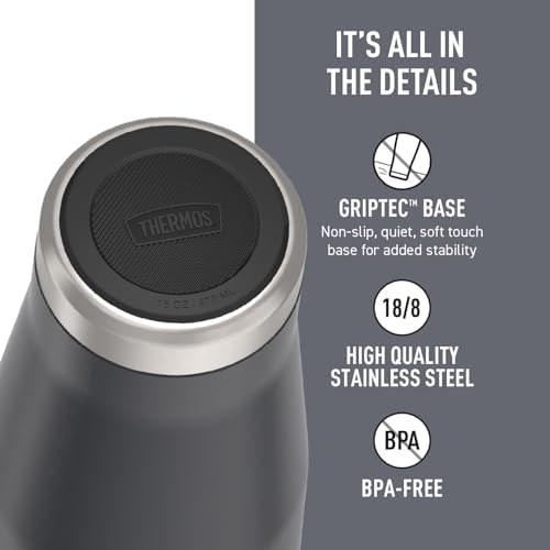 THERMOS ICON SERIES, Stainless Steel Mug, Granite, 16 oz, (Pack of 4)