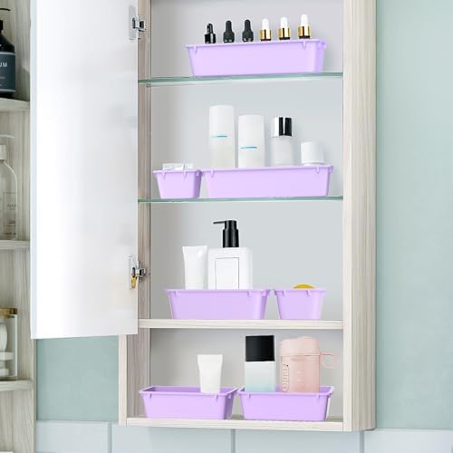 25 PCS Plastic Drawer Organizer Set, Makeup Organizers and Storage Bins