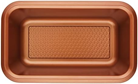 Ayesha Curry Bakeware Nonstick Meatloaf/Loaf Pan Set, Two 9 Inch x 5 Inch, Copper