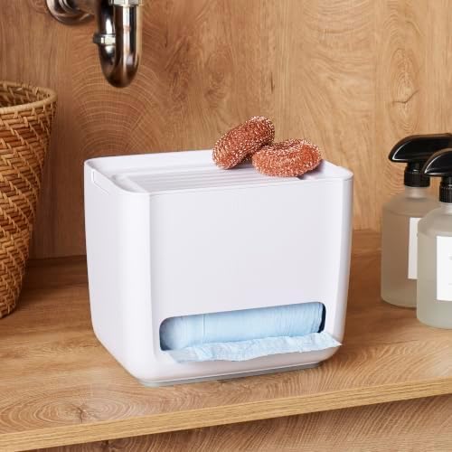 YouCopia SinkSuite Trash Bag Dispenser, Garbage Bag Holder, Top Lid Storage