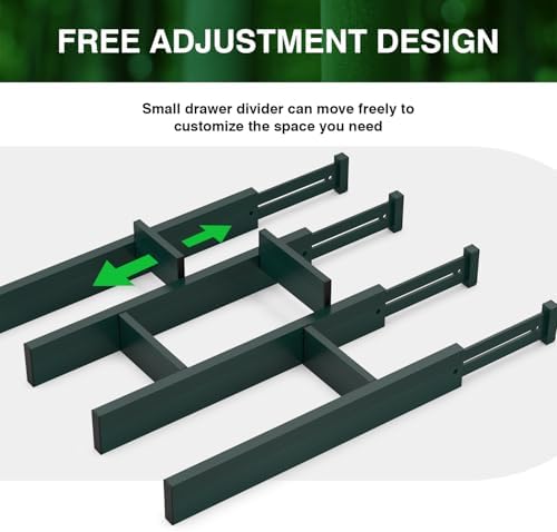 ANTOWIN Expandable Bamboo Drawer Dividers, Fits 17.6-21.6" Drawers