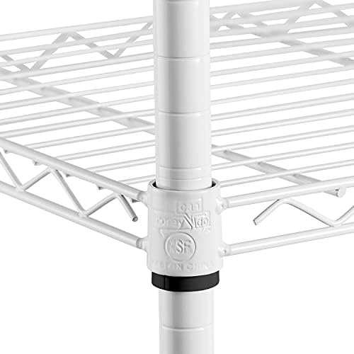 Honey-Can-Do 5-Tier White Wire Shelving Unit, 200 lb/Shelf, 36x14x72 in
