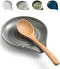 LAUCHUH Spoon Rest for Stove Top, Ceramic Spoon Holder for Kitchen Counter