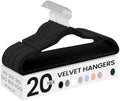 SONGMICS Velvet Hangers 20 Pack, Non-Slip Clothes Hangers, Space-Saving