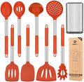 Silicone Kitchen Utensils Set, 8Pcs Cooking Utensils with Holder, Red