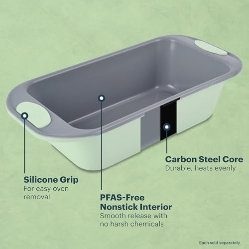 Pyrex 3-Piece Metal Cookie & Muffin Sheet Bakeware Set, Sage