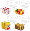 YIHONG 8 Pack Clear Storage Bins, Pantry Organizer Bins with Handle, Large