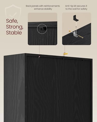 VASAGLE Bookshelf, 8 Cubes Storage Organizer, 25.7 x 9.4 x 51 Inches