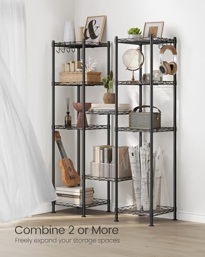 SONGMICS 5-Tier Bathroom Shelf, Storage Rack for Small Space