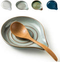 LAUCHUH Spoon Rest for Kitchen Counter, Ceramic Spoon Holder for Stove Top