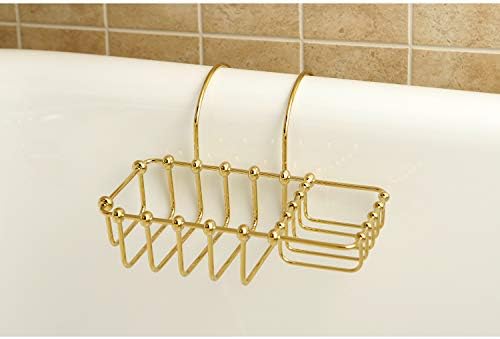 Kingston CC2162 Clawfoot Tub Rim Soap & Sponge Holder, Polished Brass