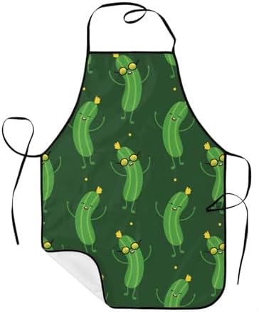 Sigouyinei Waterproof Kitchen Apron For Women Men Soft Bib Work With Pocket