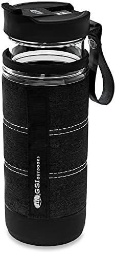 GSI Outdoors 79475 Commuter JavaPress Portable French Press Coffee Maker and Cup - Fresh Coffee or Loose Leaf Tea on the Go - 15 fl. oz, Black