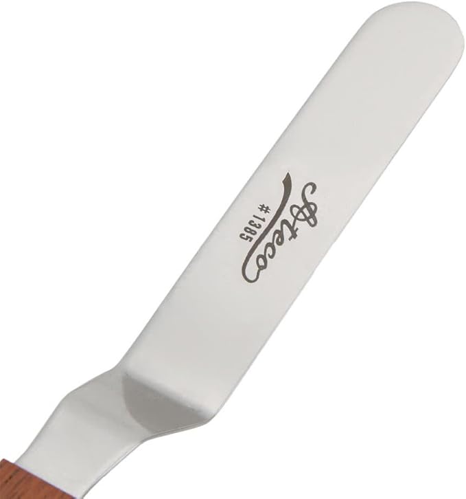Ateco 1385 Offset Spatula with 4.5-Inch Stainless Steel Blade, Wood Handle - Image 4