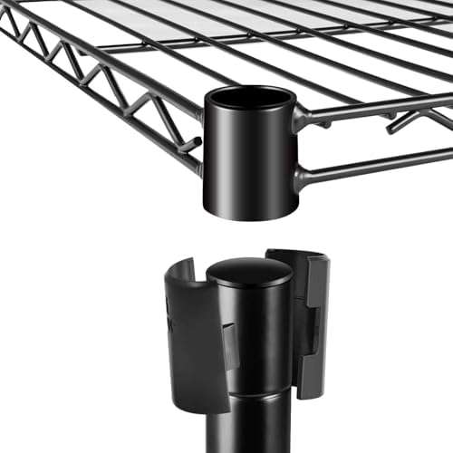 Simple Deluxe Heavy Duty 4-Shelf Storage Shelving Unit, 36" D x 14" W x 55.91" H Steel Organizer Wire Rack 1000Lb Capacity, Black, 2 Pack