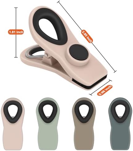 TACGEA Chip Clips, Magnetic Bag Clips with Air Tight Seal for Food Storage, 16 Pieces, Neutral Color
