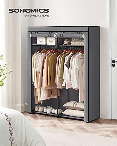 SONGMICS Closet Wardrobe, Clothes Storage, 55.1 x 16.9 x 68.5 Inches