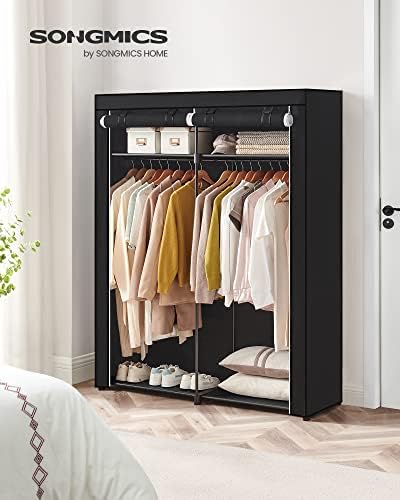 SONGMICS Closet Wardrobe, Clothes Storage, 55.1 x 16.9 x 68.5 Inches