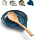 LAUCHUH Spoon Rest, Ceramic Spoon Holder for Stove Top, Spatula Holder