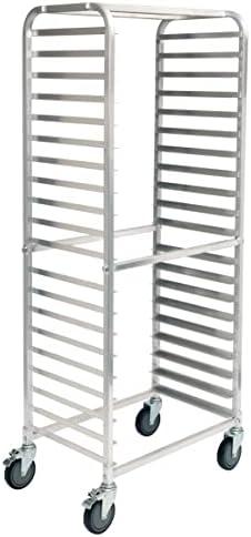 Winco 650 lb 3" Aluminum Sheet Pan Rack, 20 Tier, Side Load