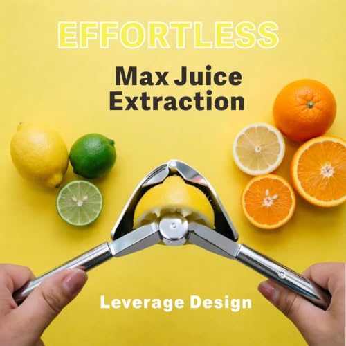 Citrus Squeezer, Stainless Steel Lemon Squeezer with hanging holes