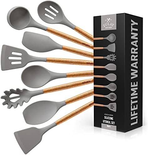 Zulay Kitchen 8 Piece Silicone Utensil Set