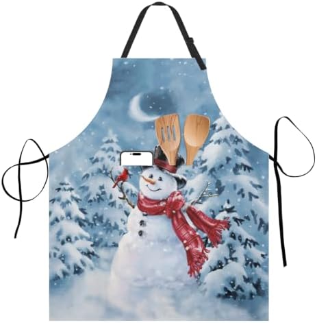 Giwawa Apron Unisex Resistant 33 x 28 inches with 2 Pockets Cooking Kitchen Aprons Suitable for BBQ Grill Drawing Haircut