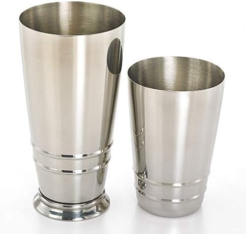 Barfly Cocktail Tin, Set (18 oz and 28 oz), Stainless Steel w/embossed ribs