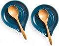 LAUCHUH Spoon Rest for Stove Top, Ceramic Kitchen Spoon Holder for Counter