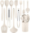 Khaki Kitchen Utensils Set-12 Pieces Silicone Cooking Utensils Set