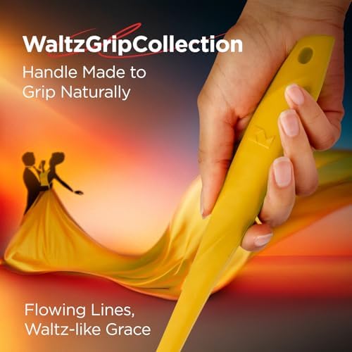 Kitchen Mama WaltzGrip Platinum Silicone Pancake Spatula Turner, Yellow