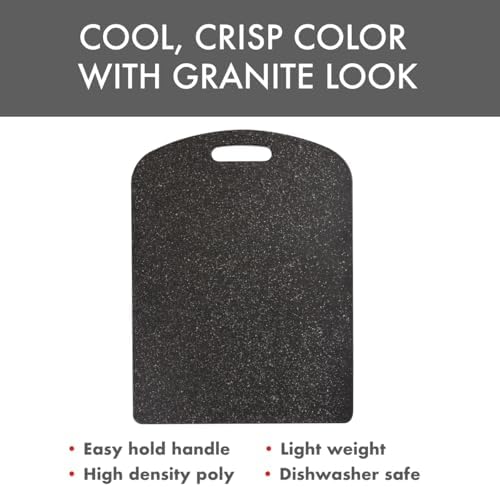 Dexas Decorator House SuperBoard Cutting Board with Rounded Corners, 12 by 16 inches, Heavy Granite