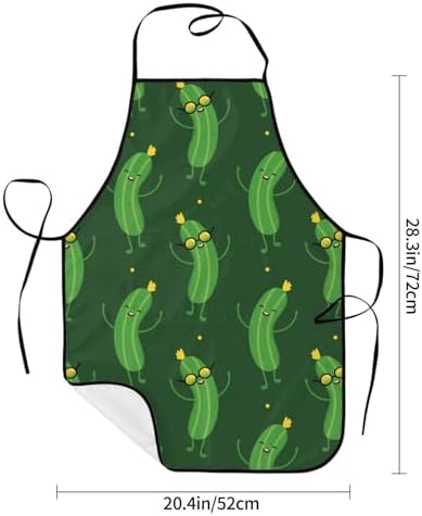 Sigouyinei Waterproof Kitchen Apron For Women Men Soft Bib Work With Pocket