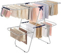 SONGMICS Clothes Drying Rack, Foldable 2-Level Stee Laundry Drying Rack