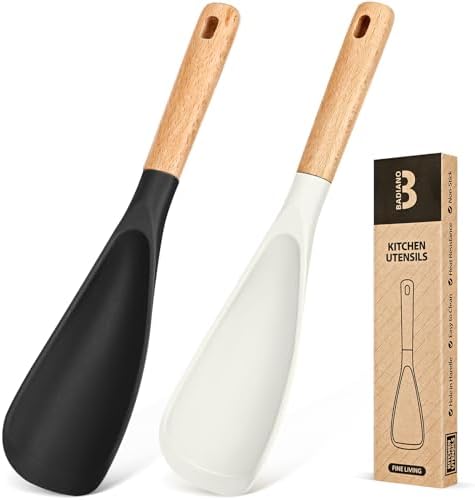 Badiano Silicone Cooking Spoon for Nonstick Cookwares, Multi-function,11.4"