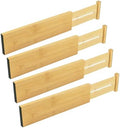 Utoplike Bamboo Dresser Drawer Dividers, Expandable Organizer for Clothing