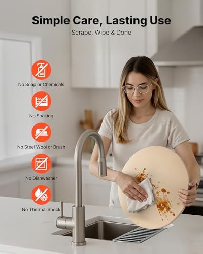 VEVOR Pizza Stone, 15 in Round Pizza Stone, 0.67 in Large Cordierite Baking-Stone with Metal Peel, Scrape, 1450℉ Heat-Resistant Cooking Stones, for Kitchen Oven, Baking Pizzas, BBQ Grill