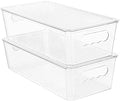 Vtopmart 2pcs Clear Stackable Storage Bins with Lids