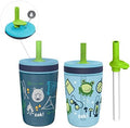 Zak Designs Campout Camping Kelso Leak-Proof Toddler Straw Cups, 3pc Set