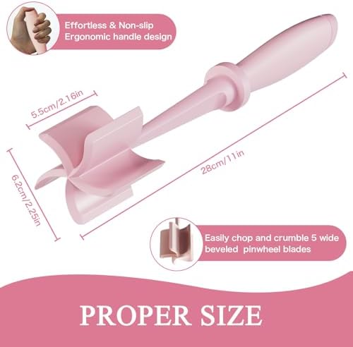 2 Pack Meat Chopper Ground Beef Masher Tool for Hamburger