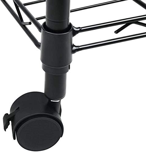 Simple Deluxe Heavy Duty 5-Shelf Storage Shelving Unit, 1250lbs Loading Capacity, 29.92" D x 13.98" W x 61.09" H, Black
