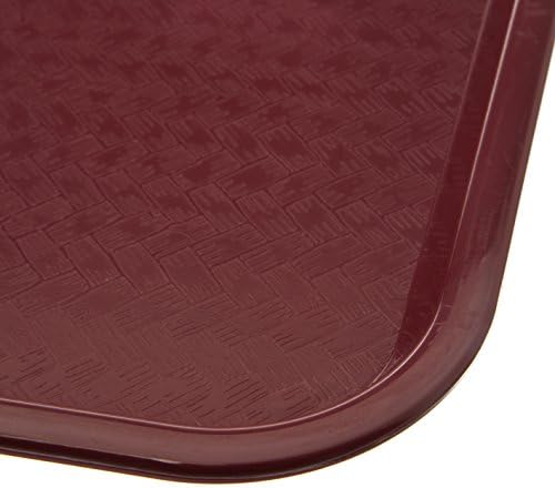 Carlisle FoodService Products Café Cafeteria Tray, Fast Food Tray for Restaurant or Commercial Use, 12" x 16", 24 Count, Burgundy