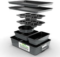 NutriChef 8-Piece Nonstick Stackable Bakeware Set – Non Toxic Carbon Steel Baking Trays W/Cookies Sheet Muffin, Loaf, Cake, Round & Square Pan – Easy To clean & Easy to Release, Oven Safe – Gray
